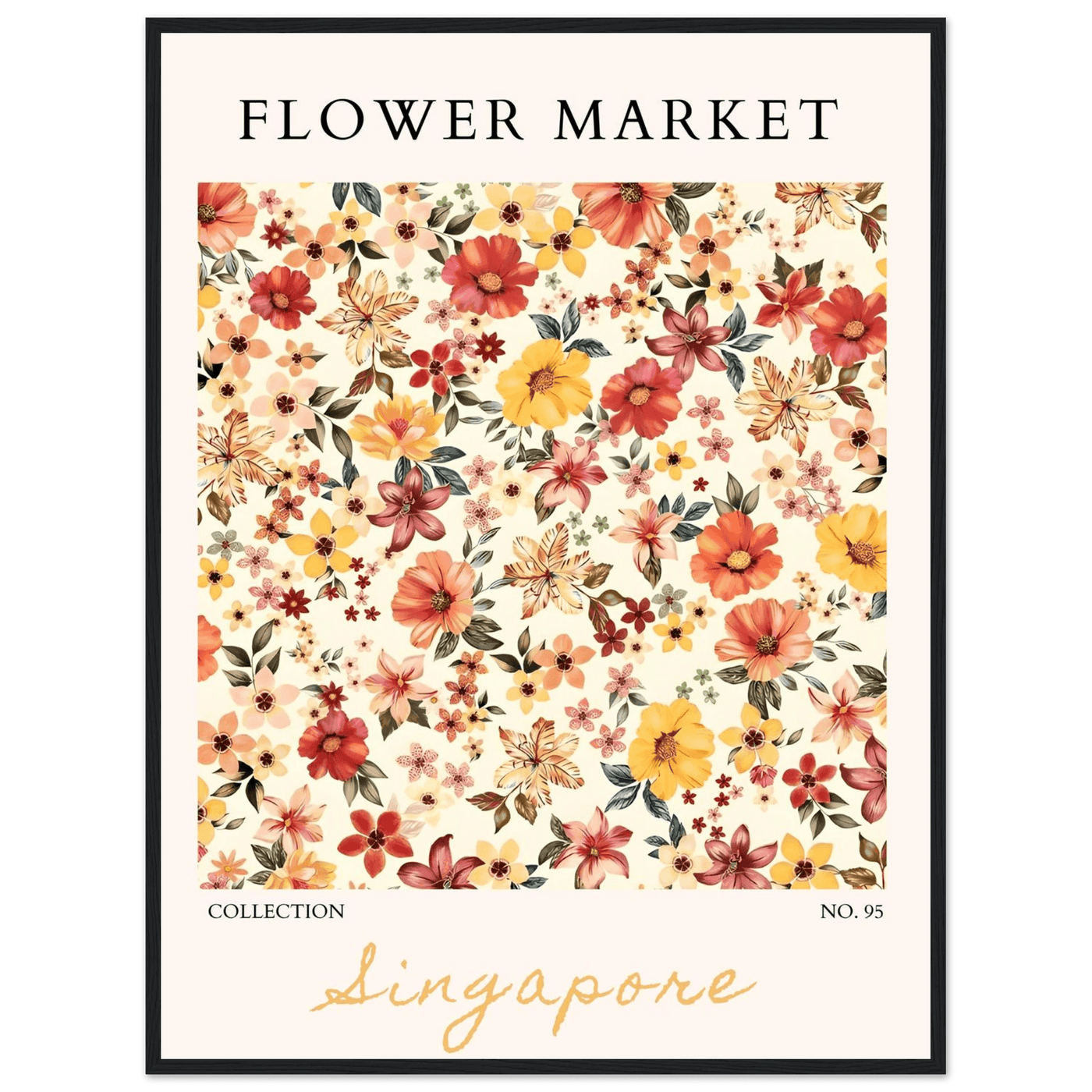 Flower Market Collection Framed Posters – Vibrant Floral Art Prints | Ready-to-Hang in Your Choice of Frame - Vibrantwalls