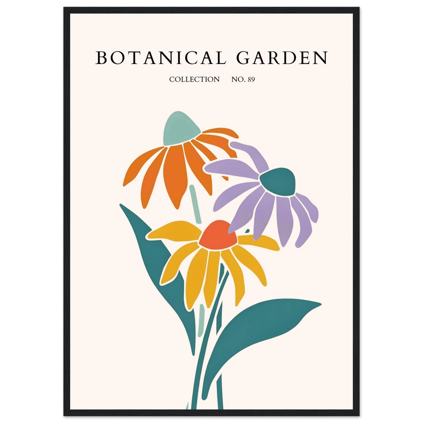 Botanical Garden Collection Framed Poster – Abstract Floral Art Print | Vibrant Colors, Ready-to-Hang - Vibrantwalls