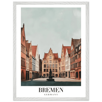 Bremen Germany Framed Poster – Vintage Cityscape Wall Art with Customizable Wooden Frame - Vibrantwalls