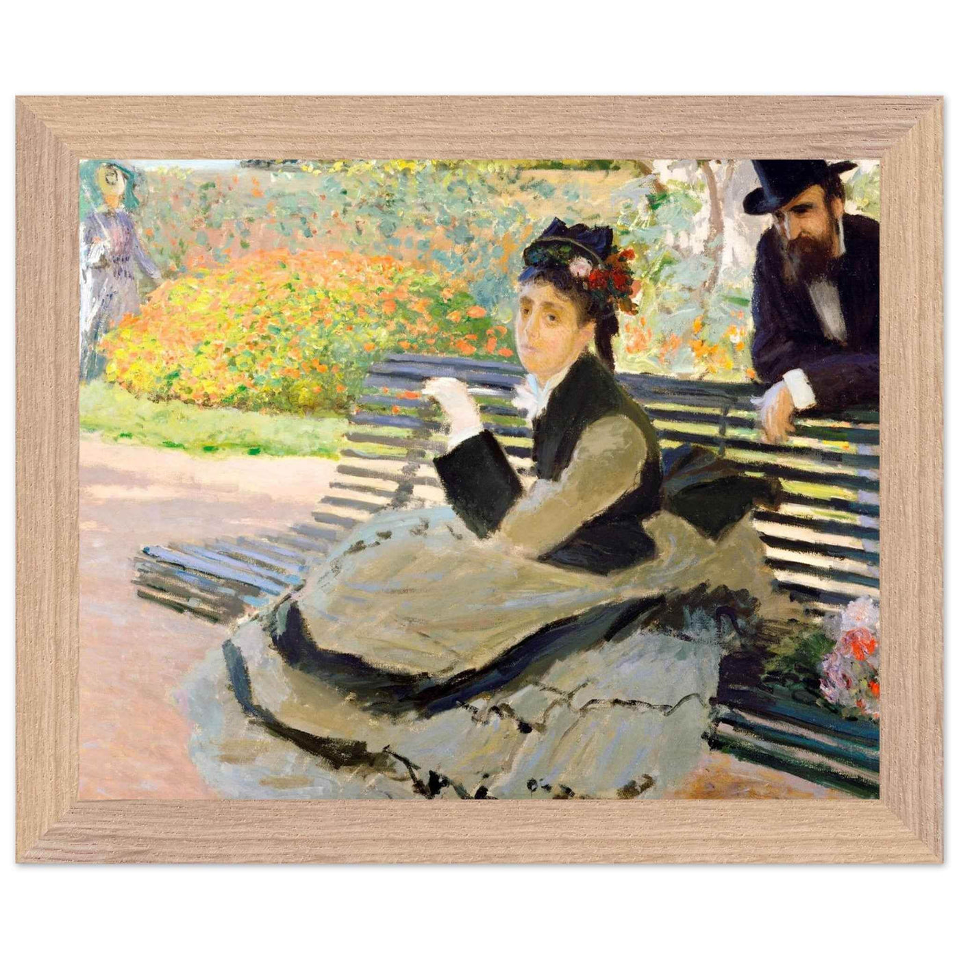 Camille Monet Garden Bench Art – Exquisite Artwork for Garden Lovers - Vibrantwalls
