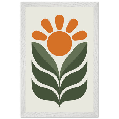 Boho Sun & Leaves Art - Vibrantwalls
