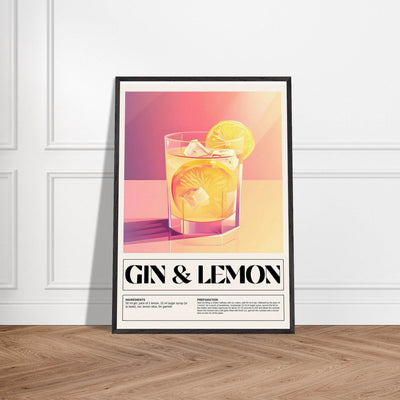 Gin & Lemon Print - Vibrantwalls
