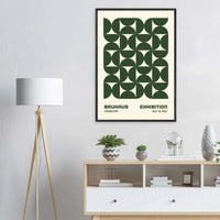 Bauhaus Forest Green Cream Wall Art - Vibrantwalls