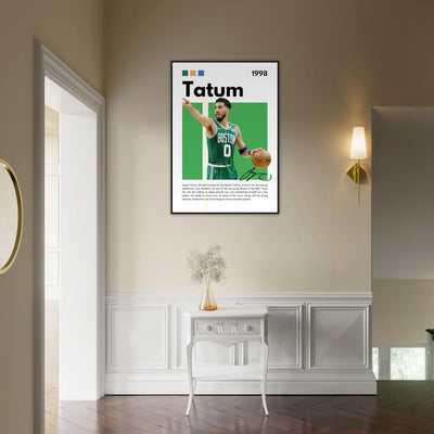 Jayson Tatum Boston Celtics Star Framed Poster Vibrantwalls