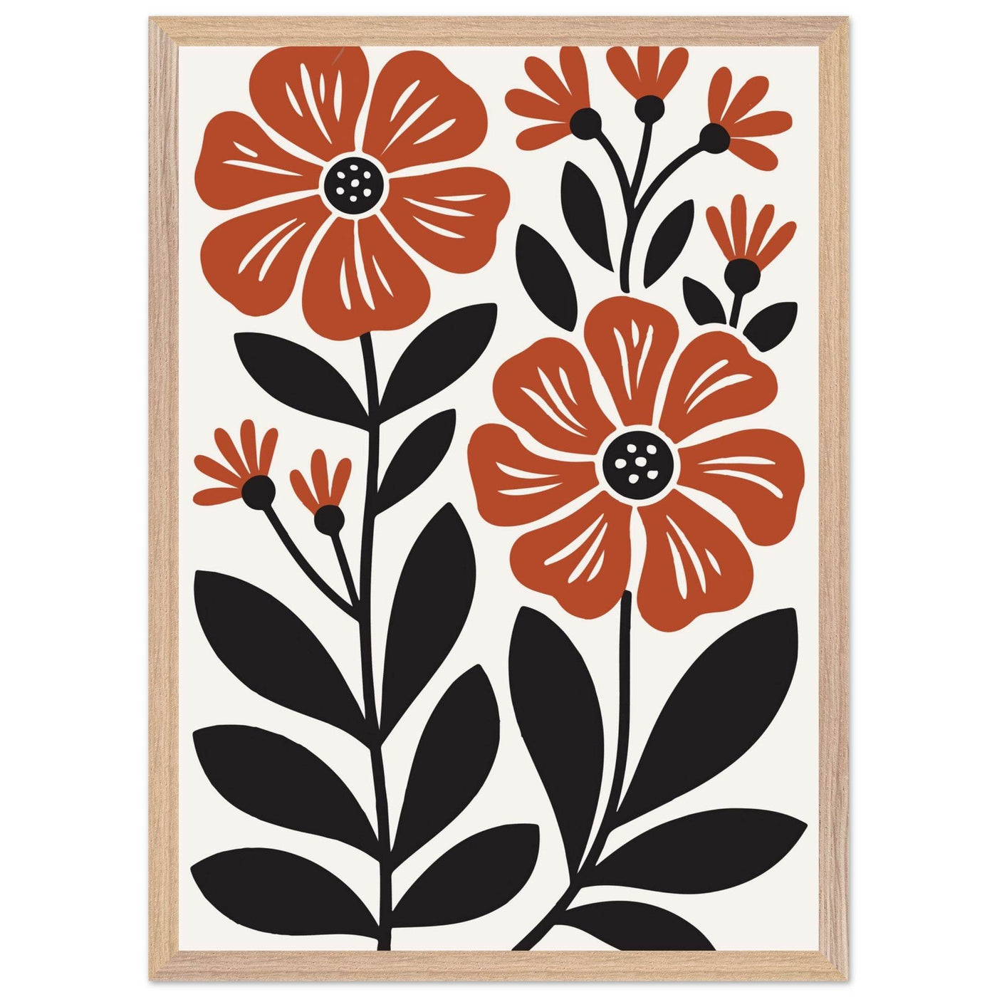 Abstract Floral Bloom Modern Botanical Art - Vibrantwalls