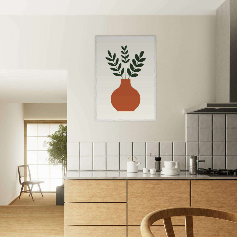 Terracotta Vase Greenery Wall Art - Vibrantwalls