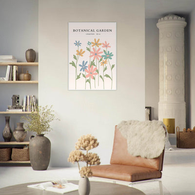 Botanical Garden Framed Poster – Whimsical Pastel Floral Art Print | Ready-to-Hang Wall Decor - Vibrantwalls