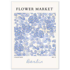 Forget-Me-Not Bloom Framed Poster – Gentle Blue Floral Art Print | Berlin Collection | Ready-to-Hang Wall Art - Vibrantwalls