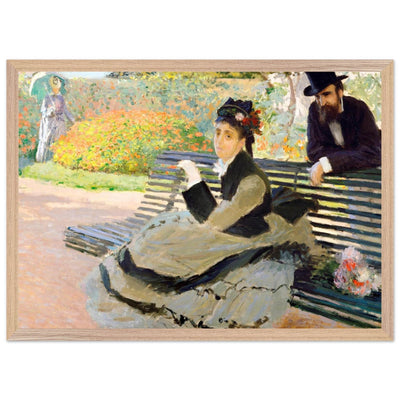 Camille Monet Garden Bench Art – Exquisite Artwork for Garden Lovers - Vibrantwalls