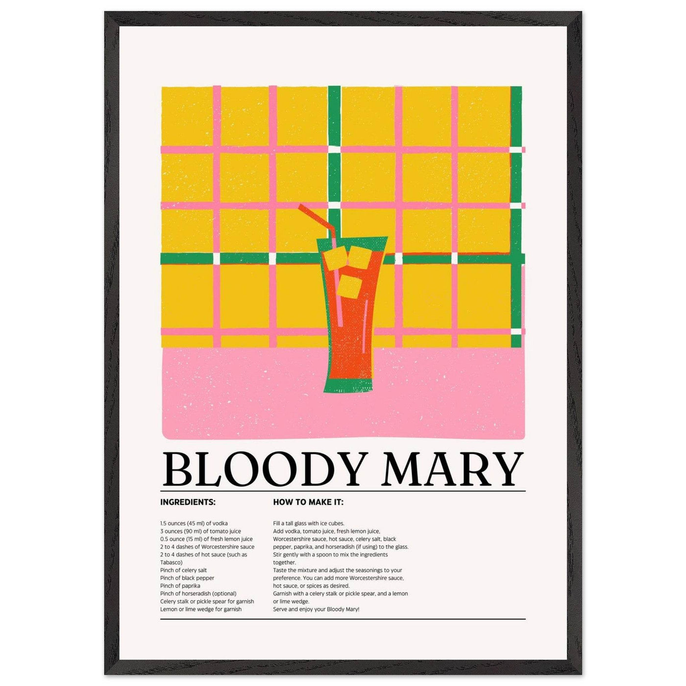 Retro Bloody Mary Cocktail Recipe - Vibrantwalls
