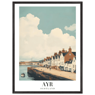 Ayr Scotland Framed Poster – Coastal Charm Wall Art with Custom Wooden Frame Options - Vibrantwalls