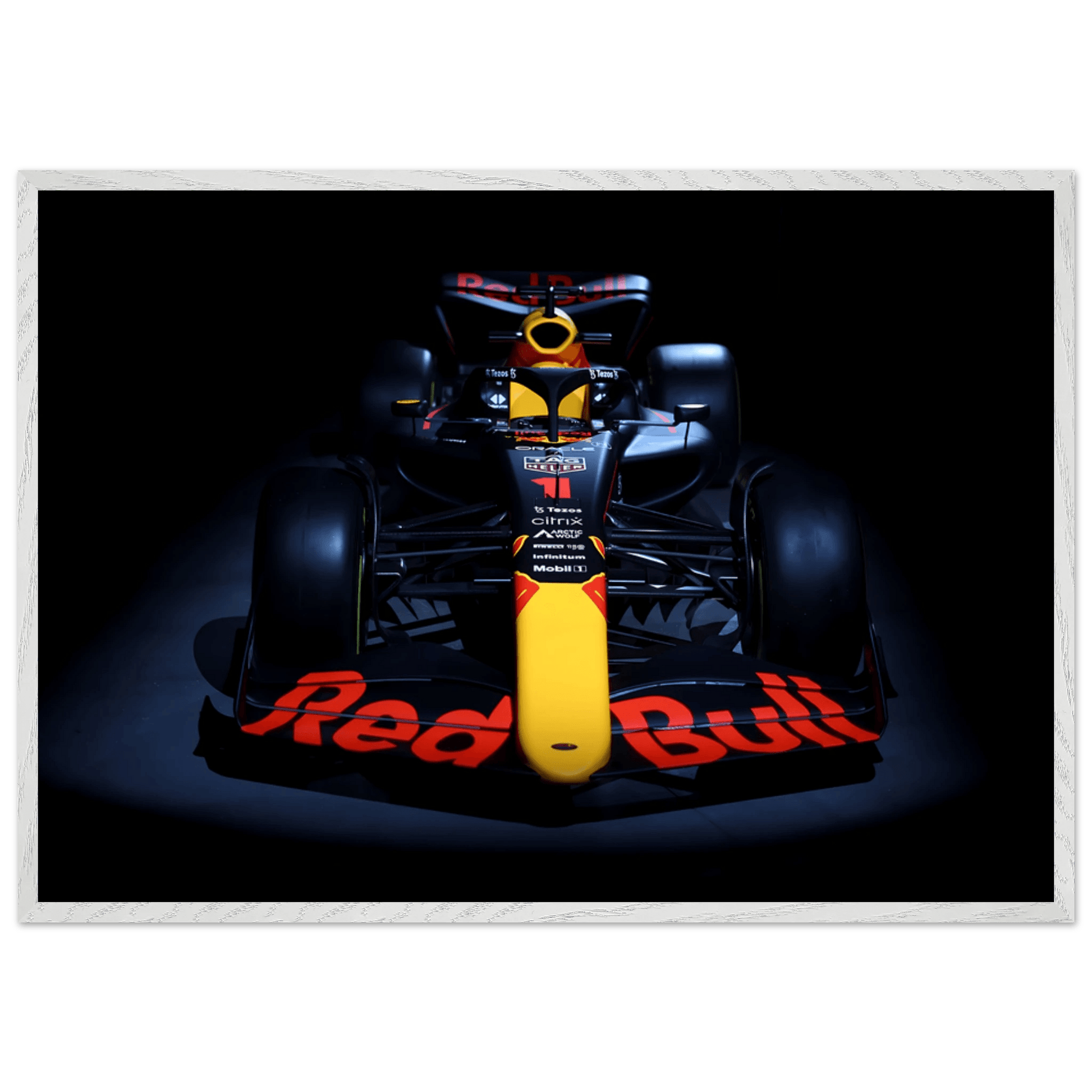 Red Bull Racing F1 Car Framed Poster – Premium Wooden Frame Art - Vibrantwalls