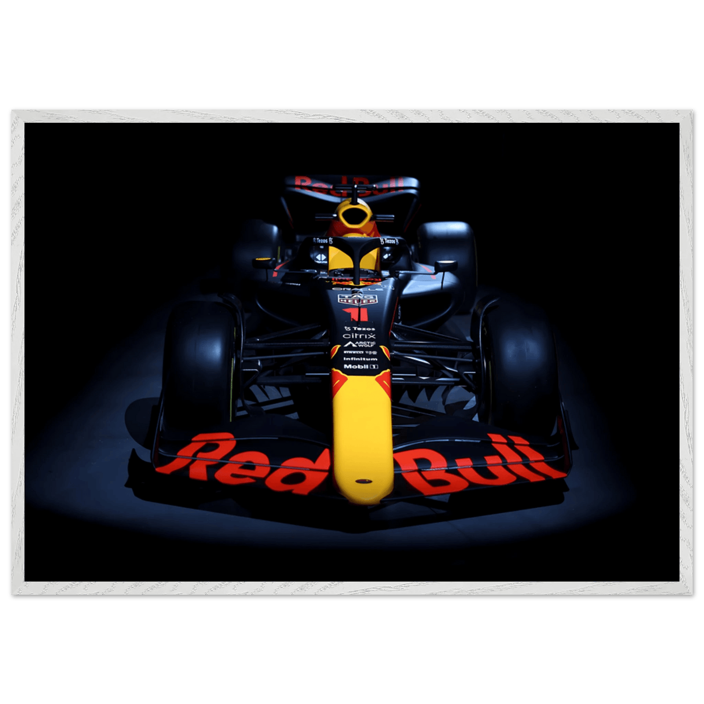Red Bull Racing F1 Car Framed Poster – Premium Wooden Frame Art - Vibrantwalls