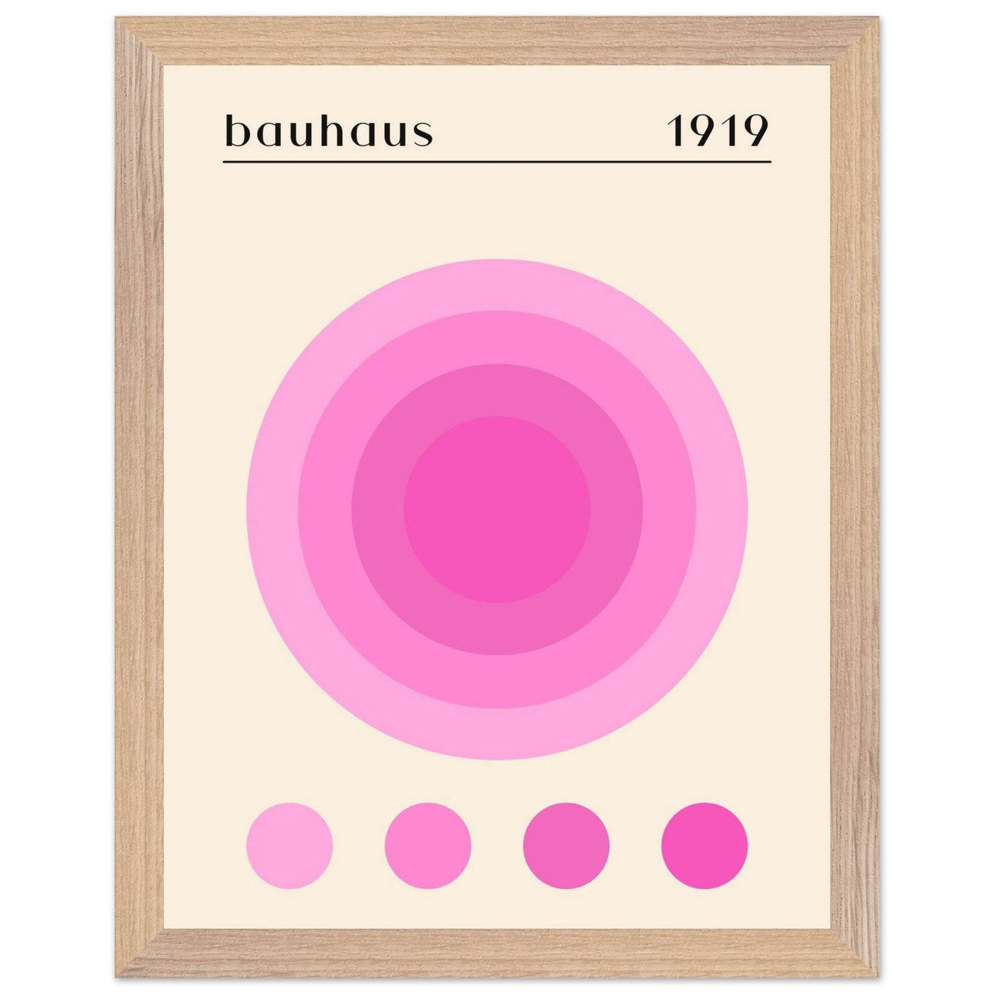 Bauhaus Pink Gradient Circle - Vibrantwalls