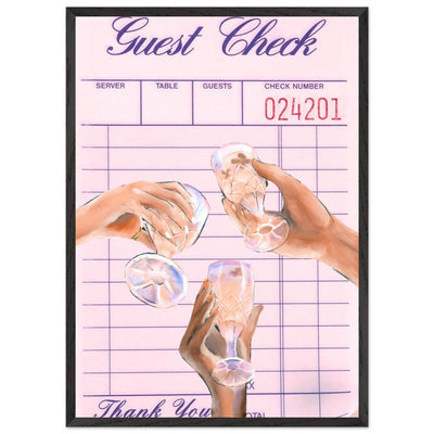 Guest Check & Crystal Glasses - Vibrantwalls