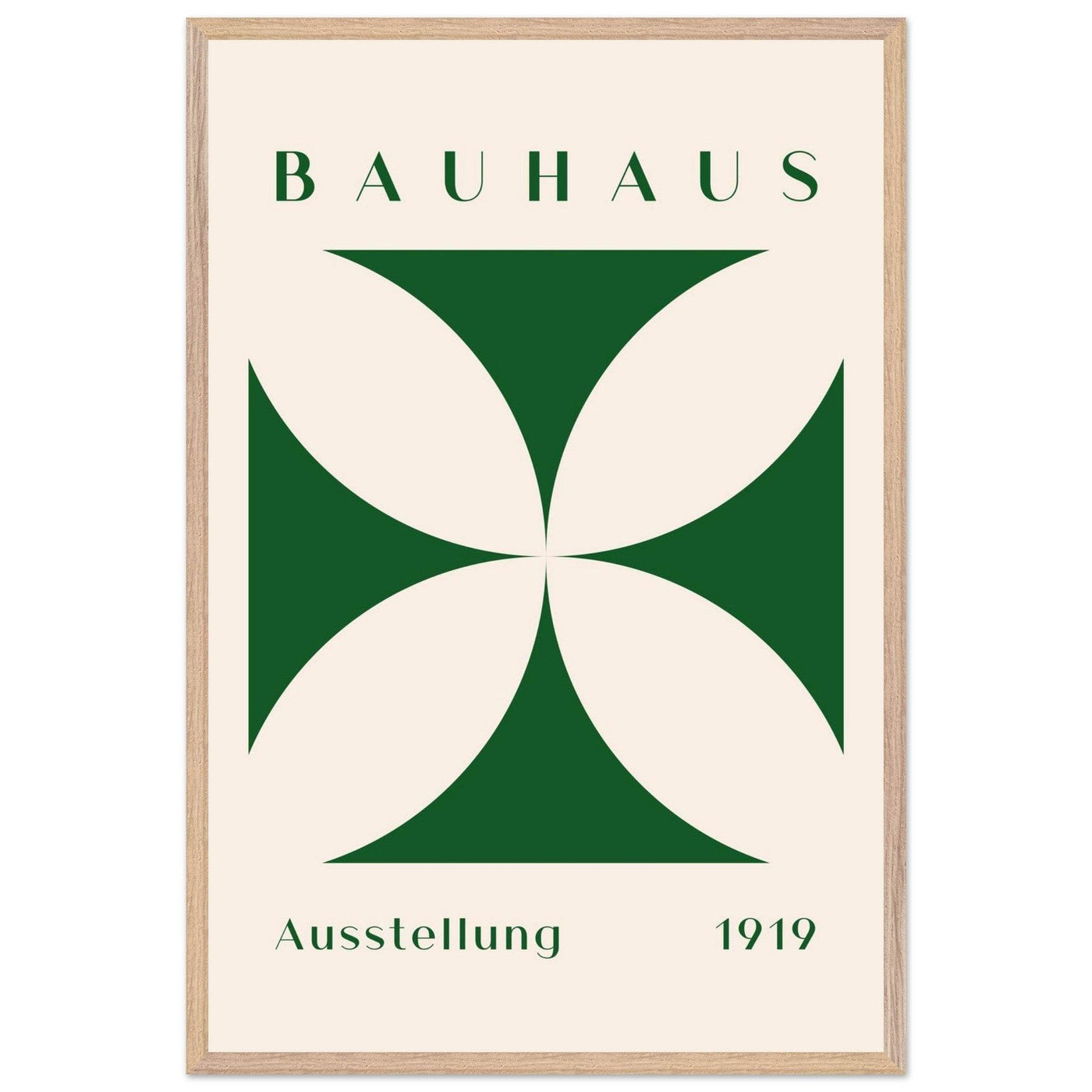 Deep Green Cream Bauhaus 1919 - Vibrantwalls