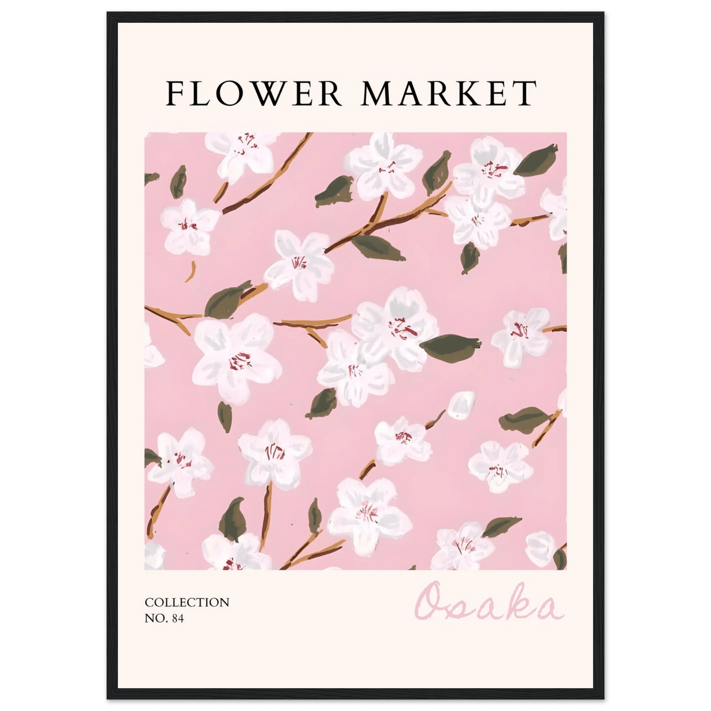 Sakura Pink Bloom Framed Poster – Delicate Floral Art Print | Ready-to-Hang in Your Choice of Frame - Vibrantwalls