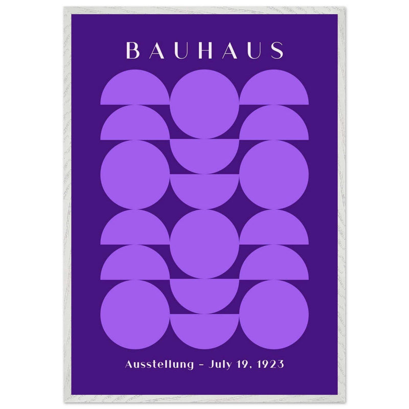 Bauhaus 1923 Purple Geometric Movement Style Design Wall Art - Vibrantwalls