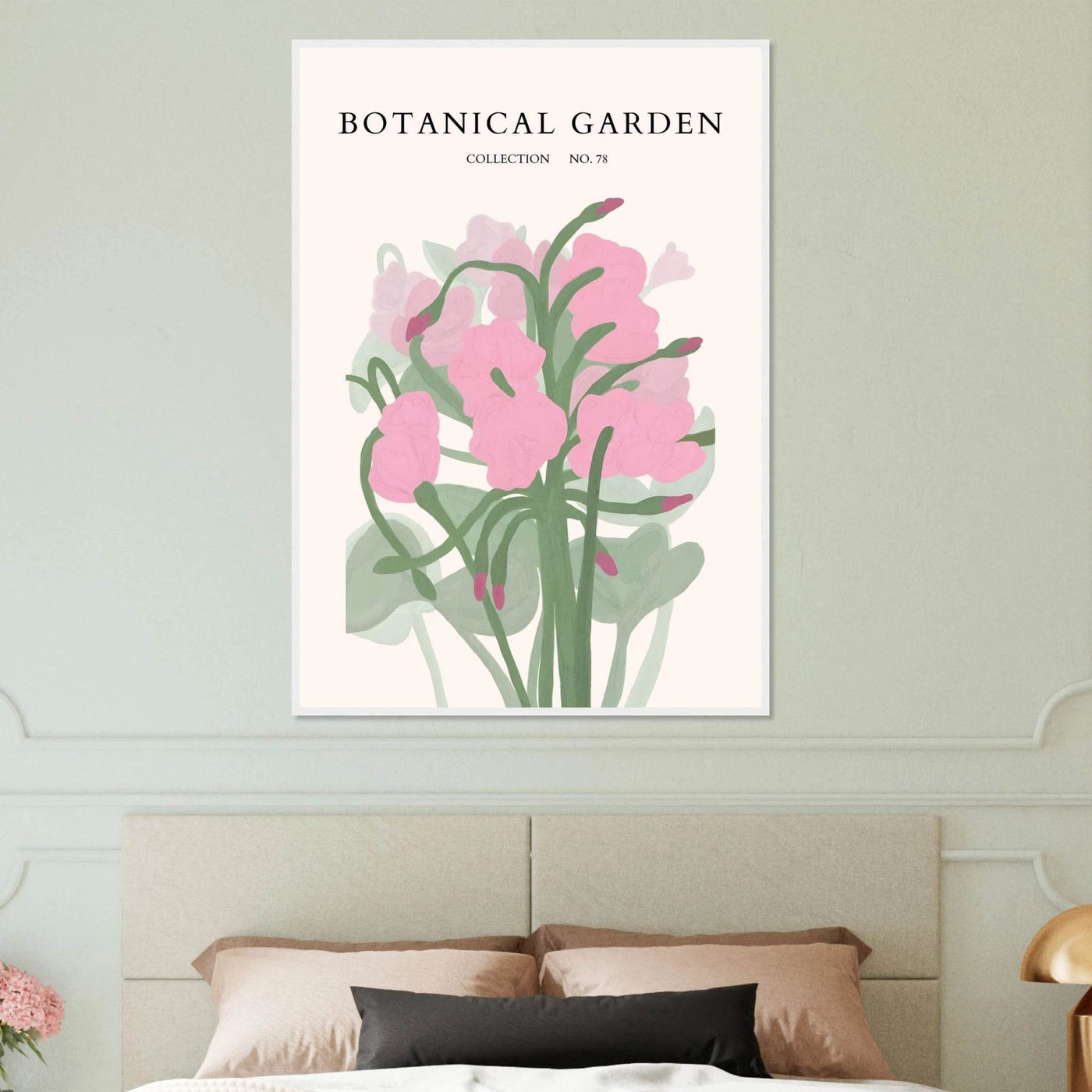 Botanical Garden Collection No. 78 Framed Poster – Blush Pink & Sage Green Floral Art Print | Ready-to-Hang - Vibrantwalls