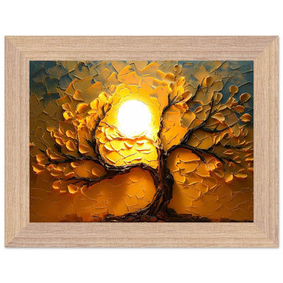 Textured Golden Tree of Life - Vibrantwalls