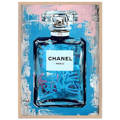 Abstract Chanel No. 5 Art Print in Mounted Frame - Iconic Glamour for Modern Decor - Vibrantwalls