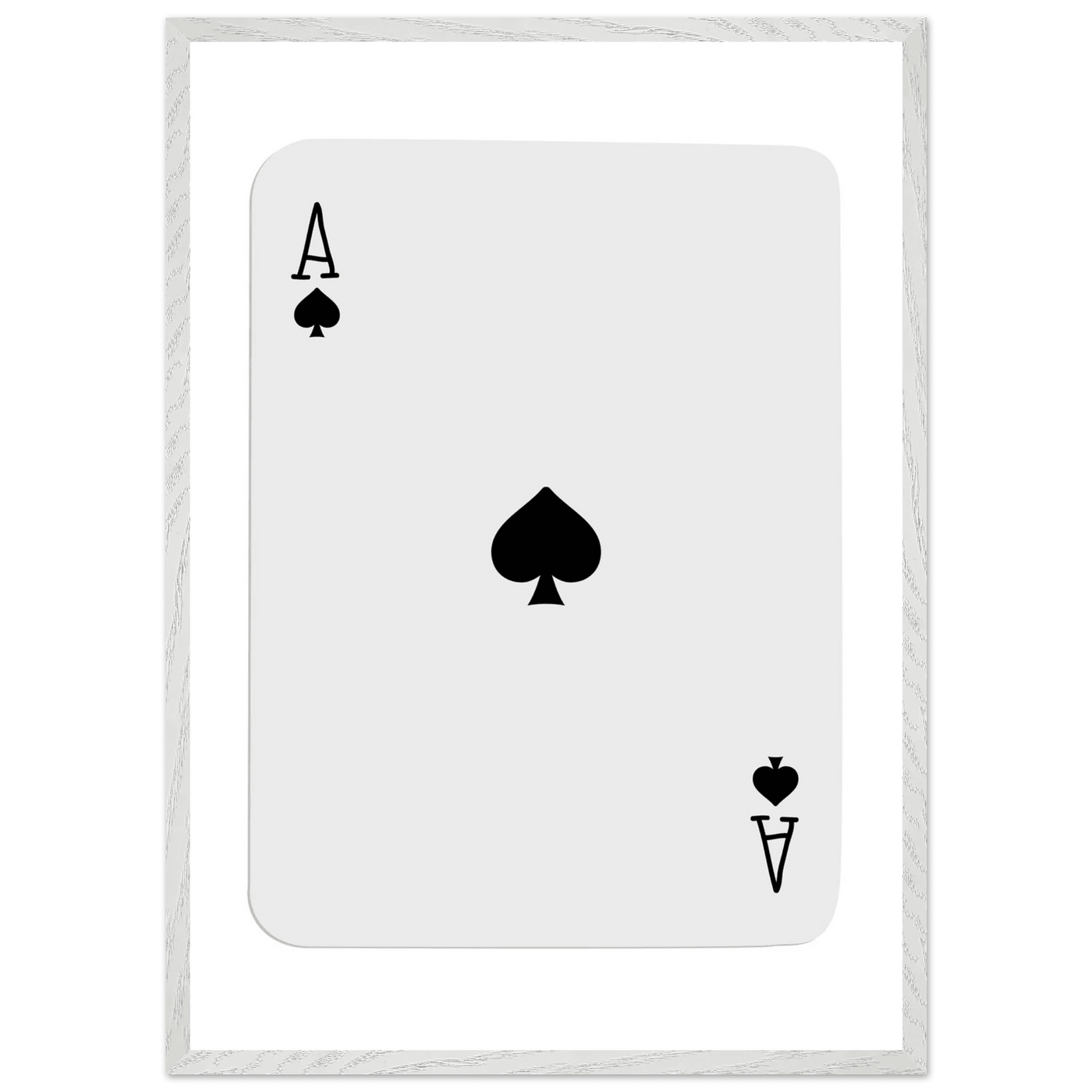 Ace of Spades Poker Card Print - Mounted Framed Poster Art, Eco-Friendly Wood Frame in Your Choice of Style - Vibrantwalls