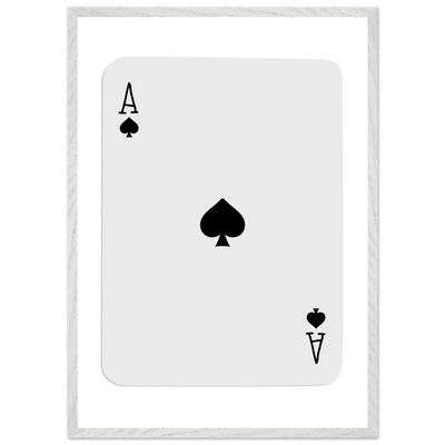 Ace of Spades Poker Card Print - Mounted Framed Poster Art, Eco-Friendly Wood Frame in Your Choice of Style - Vibrantwalls