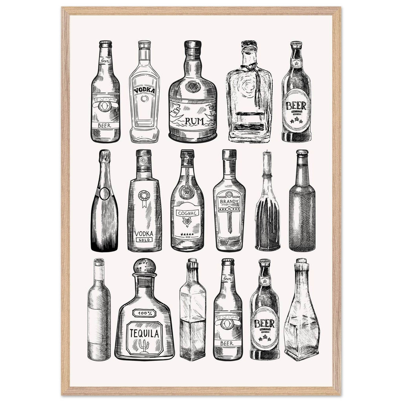 Gin Tonic Cocktail Recipe Classic Bar Print - Vibrantwalls