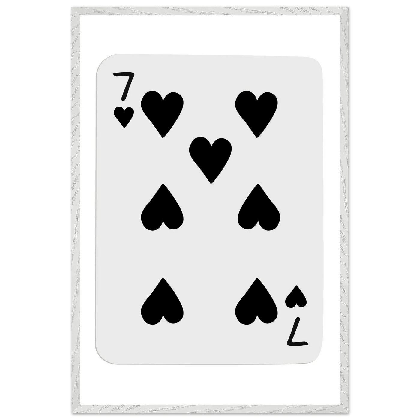 Seven of Spades Poker Card Print - Mounted & Framed Wall Art, Eco-Friendly Wood Frame in Multiple Finishes - Vibrantwalls