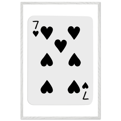 Seven of Spades Poker Card Print - Mounted & Framed Wall Art, Eco-Friendly Wood Frame in Multiple Finishes - Vibrantwalls