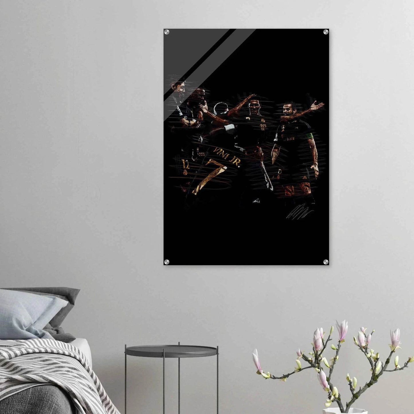 Dynamic Football Legends Acrylic Print – Energetic, Modern Sports Wall Art for Your Space - Vibrantwalls