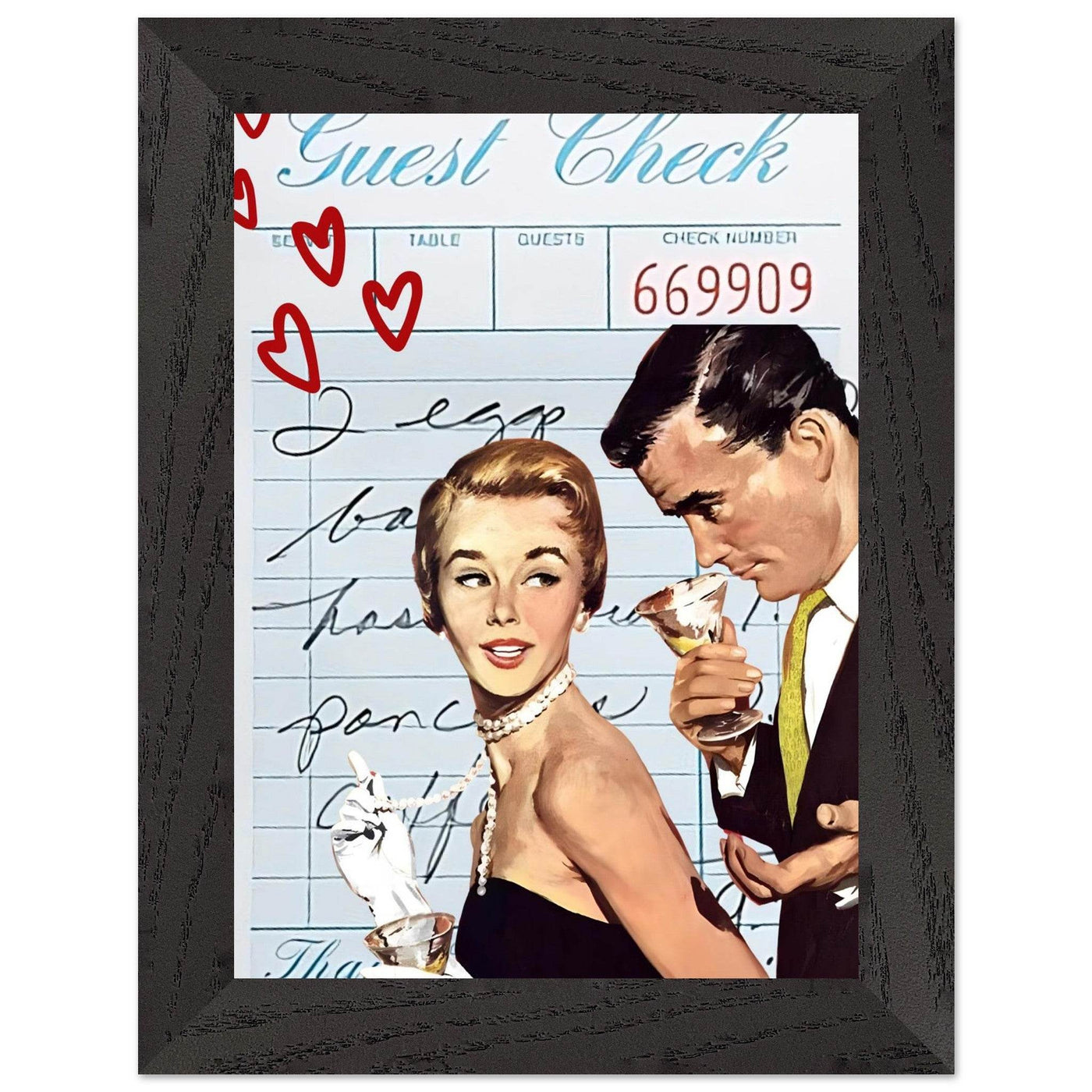 Retro Romance Cocktail Vintage Love Bar Art - Vibrantwalls