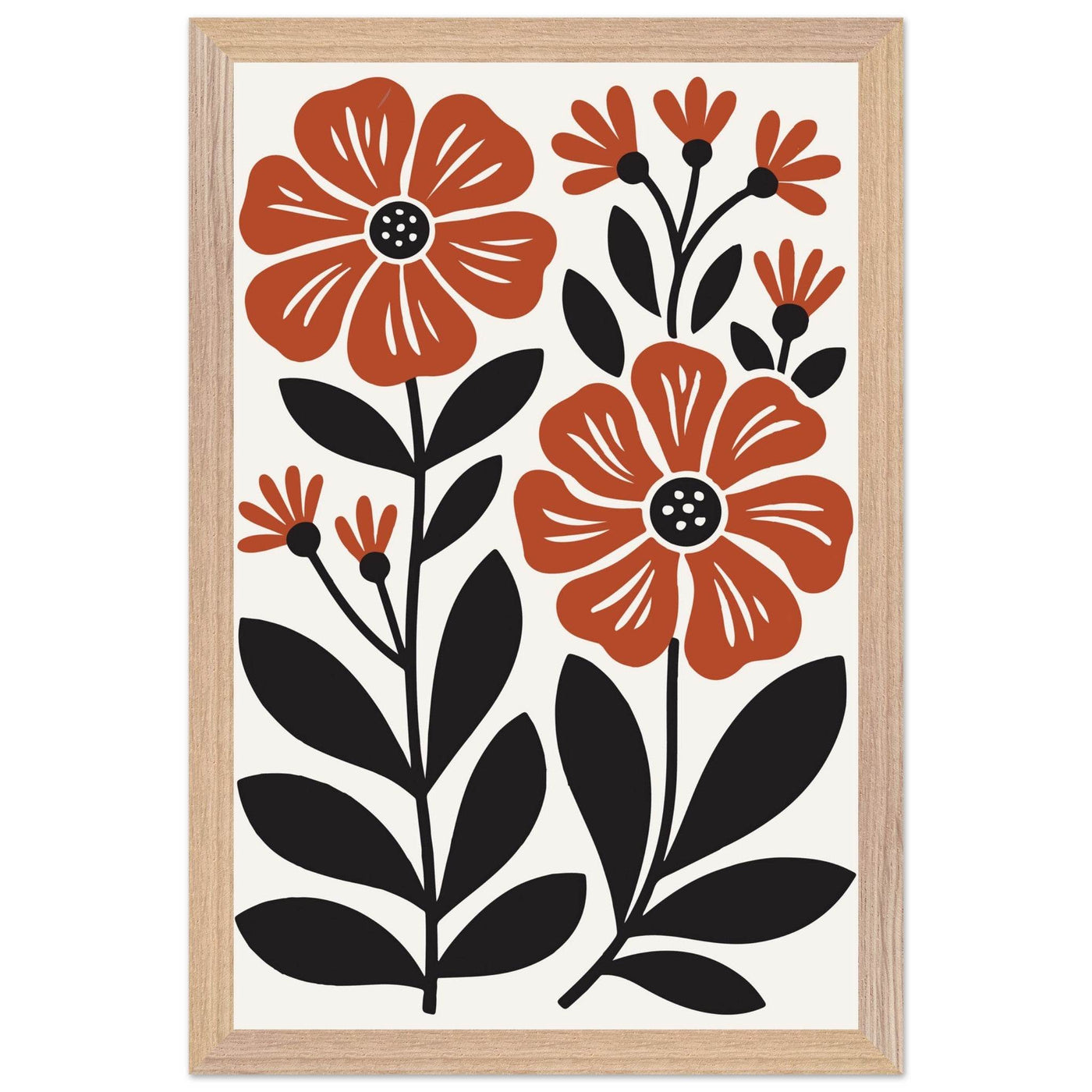 Abstract Floral Bloom Modern Botanical Art - Vibrantwalls