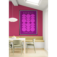 Bauhaus Pink Purple Abstract Wall Art - Vibrantwalls