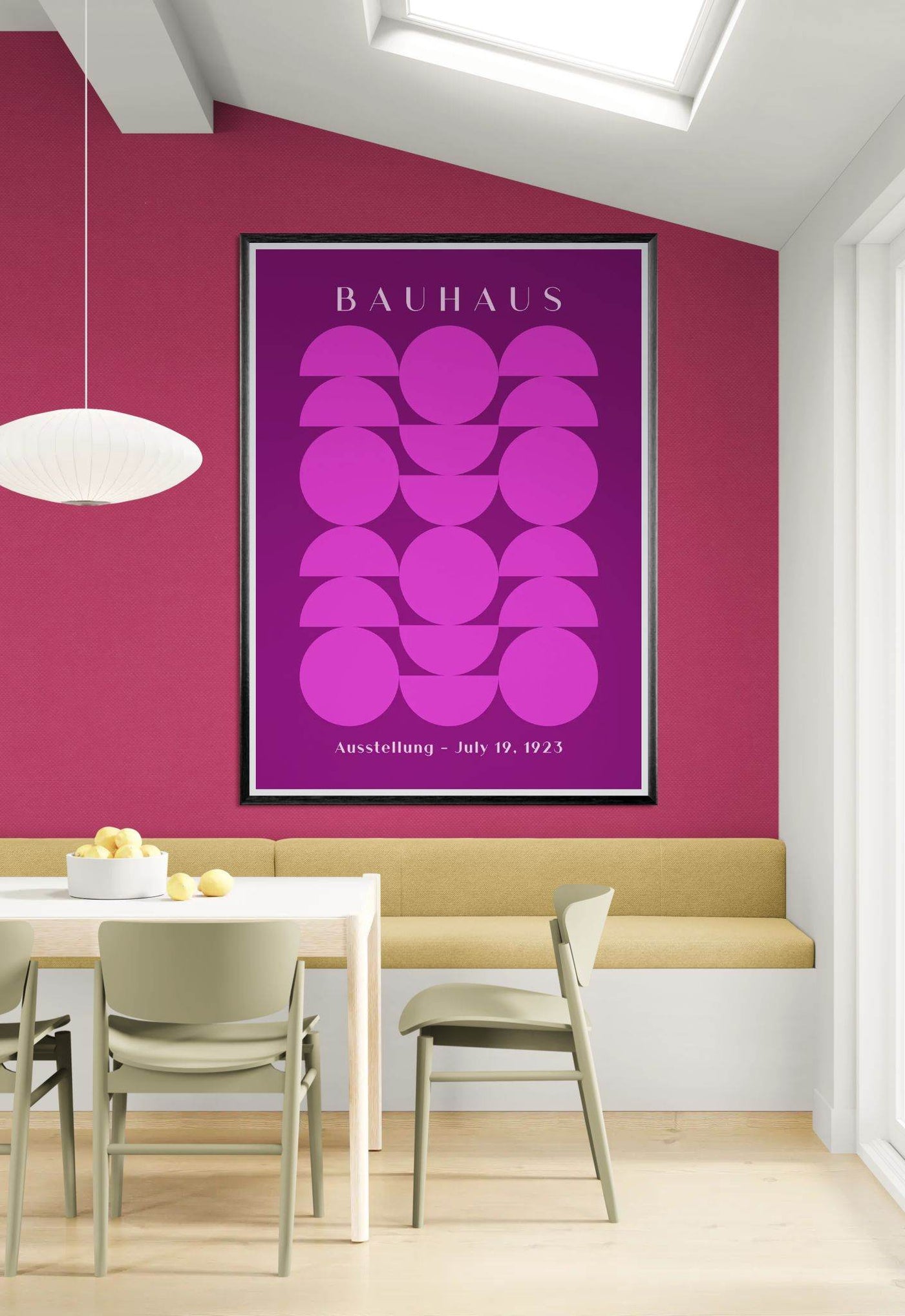 Bauhaus Pink & Purple Abstract - Vibrantwalls