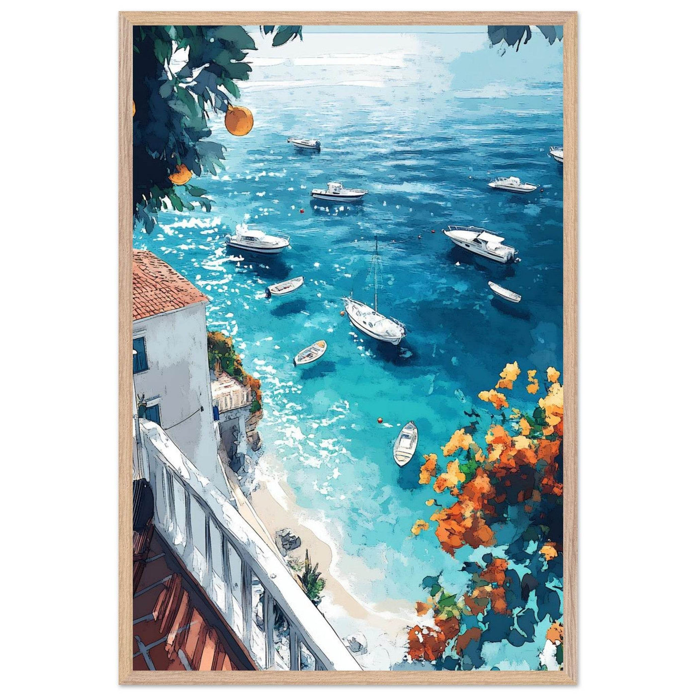 Vintage Italian Coastal View - Vibrantwalls