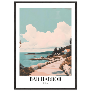 Bar Harbor Maine Framed Poster – Coastal Charm Wall Art with Wooden Frame - Vibrantwalls