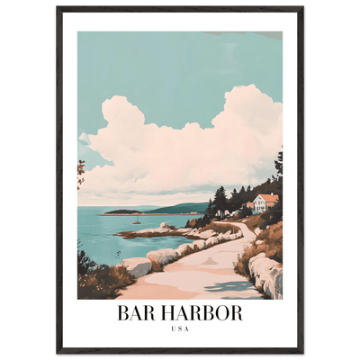 Bar Harbor Maine Framed Poster – Coastal Charm Wall Art with Wooden Frame - Vibrantwalls