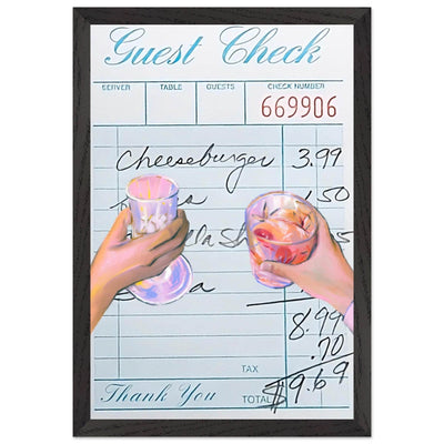 Retro Bar Tab Art - Vibrantwalls