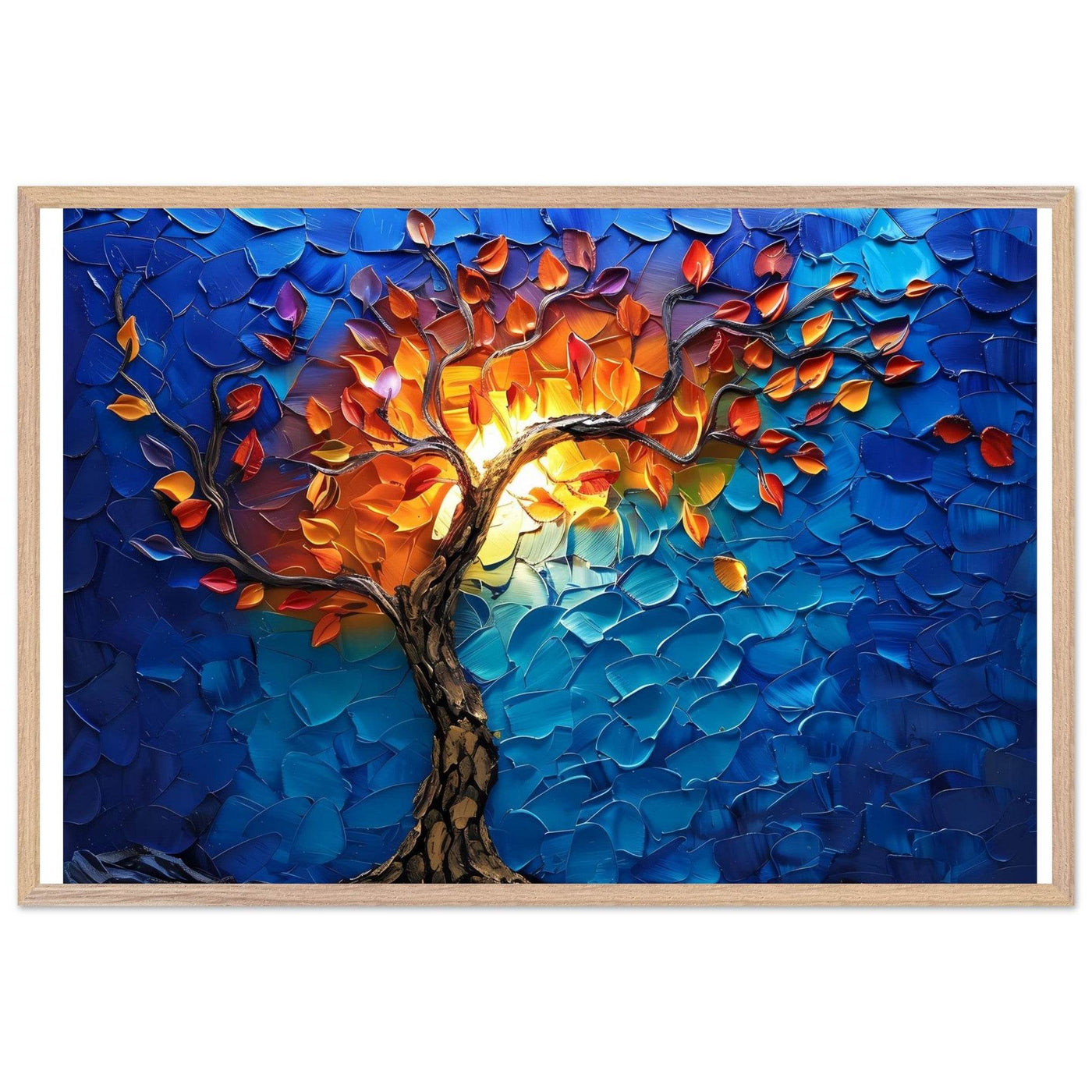 Vibrant Tree of Life Palette Knife Art - Vibrantwalls