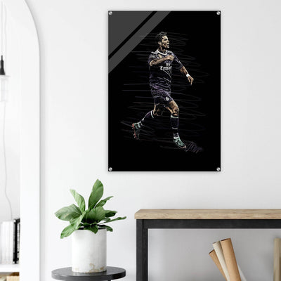 Cristiano Ronaldo Abstract Art Acrylic Print – Dynamic, Glossy, Modern Wall Decor in Various Sizes - Vibrantwalls