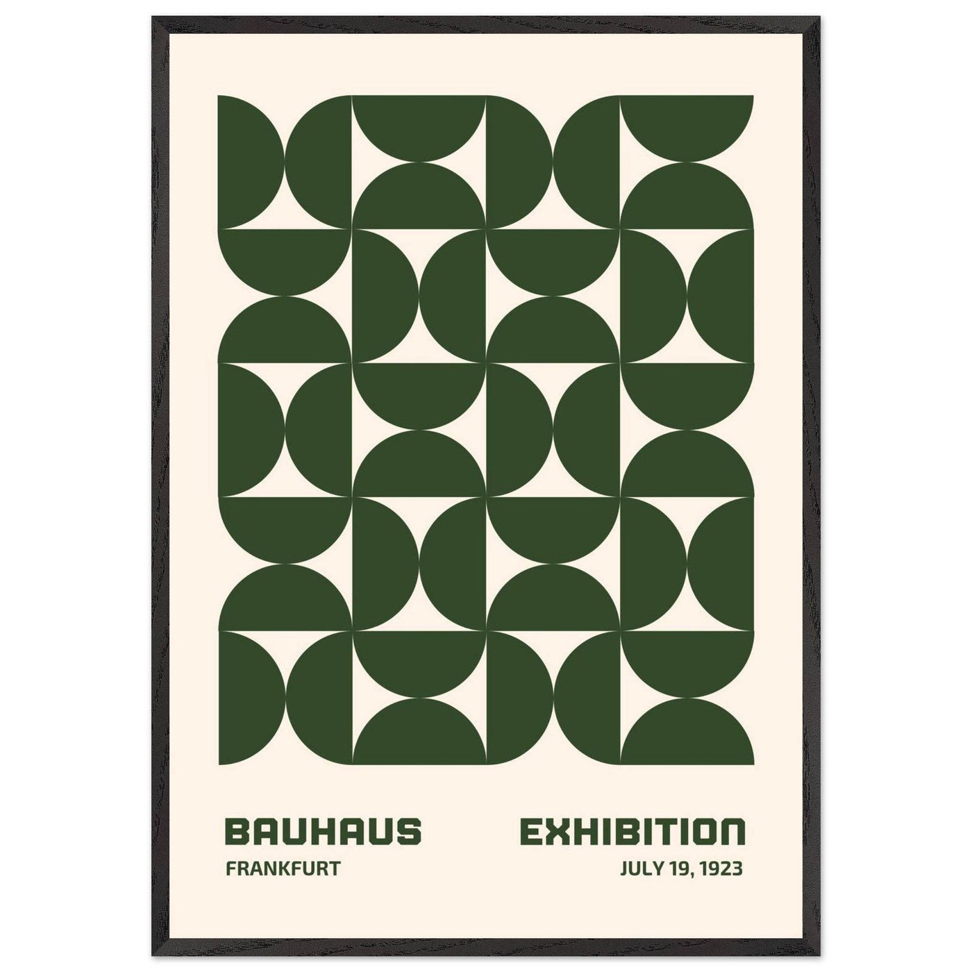 Bauhaus Forest Green & Cream Modern - Vibrantwalls