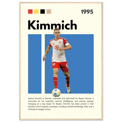 Joshua Kimmich Bayern Munich Framed Football Poster 70x100 cm 28x40″ Wood frame Vibrantwalls
