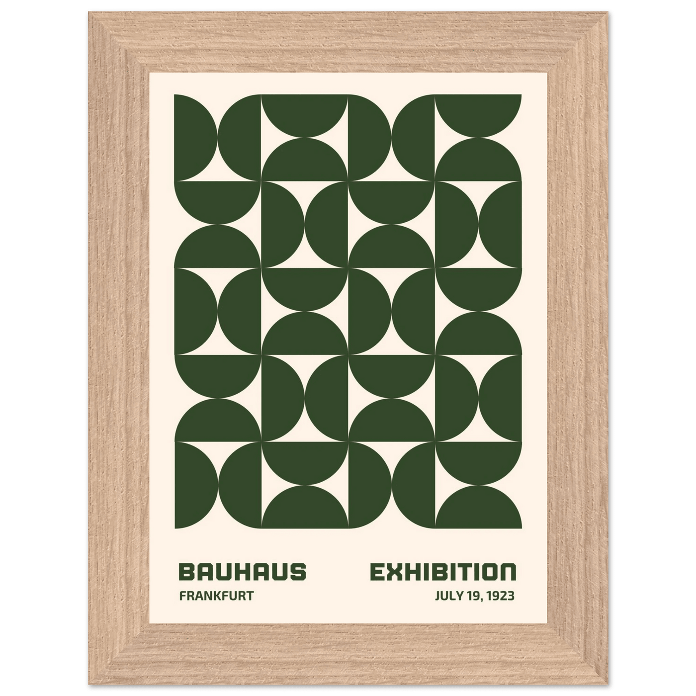 Bauhaus Forest Green & Cream Modern - Vibrantwalls