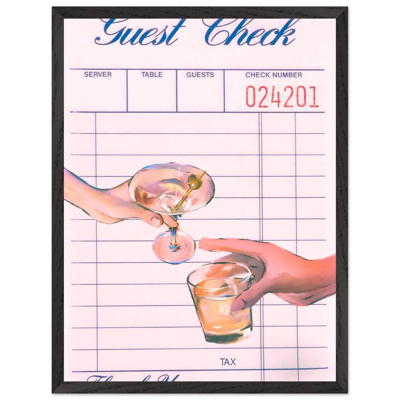 Guest Check Cheers - Vibrantwalls