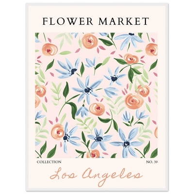Abstract Floral Framed Poster – Pastel Blossom & Leaf Art Prints | Ready-to-Hang Wall Decor - Vibrantwalls
