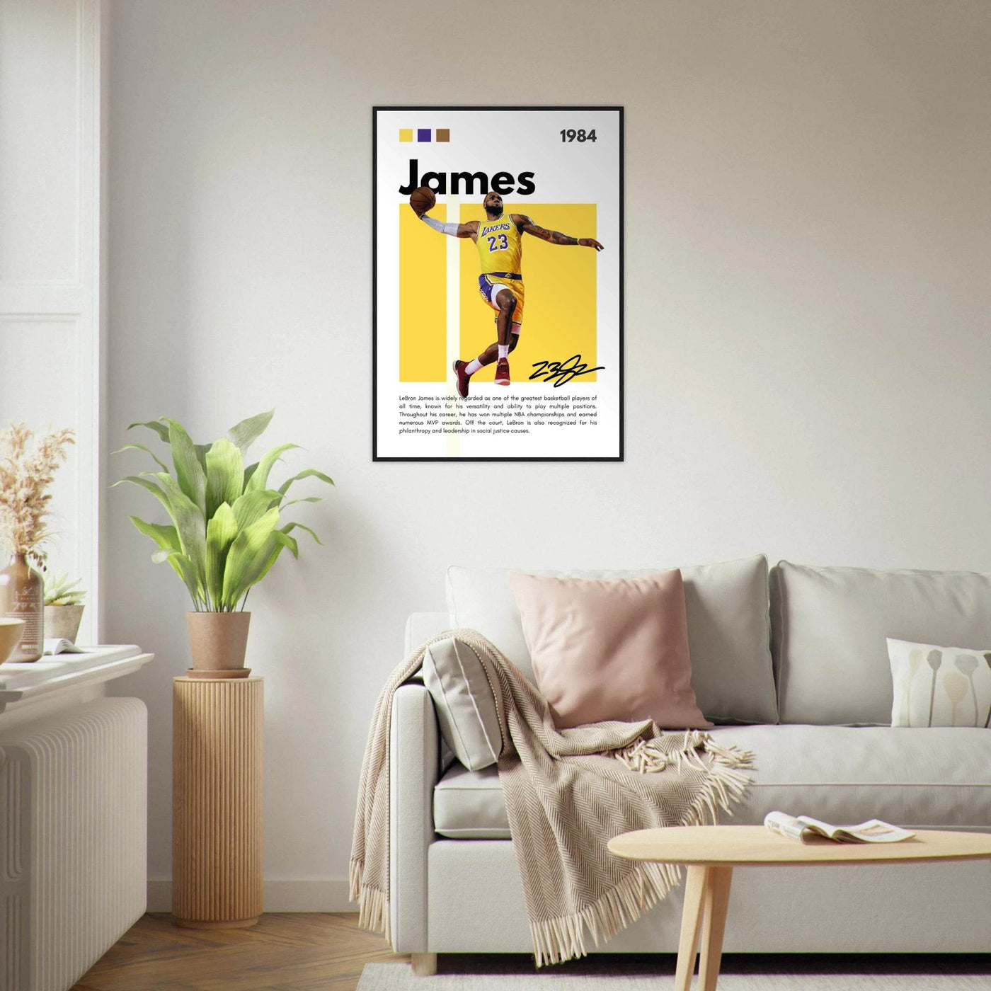 LeBron James King James Lakers Art Print - Vibrantwalls