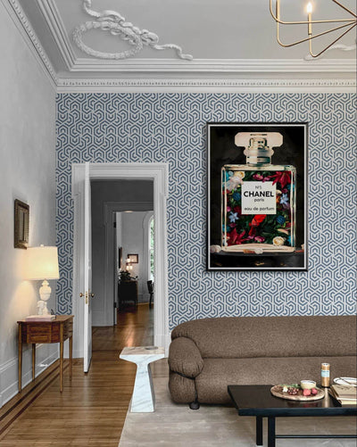 Chanel No. 5 Floral Fantasy Framed Art Print: A Timeless Blend of Iconic Fragrance and Vibrant Botanicals - Vibrantwalls