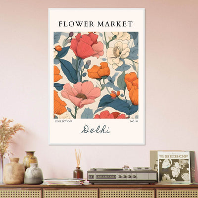 Flower Market Delhi Framed Art Print – Vibrant Botanical & Nature Posters | Ready-to-Hang in Multiple Sizes - Vibrantwalls