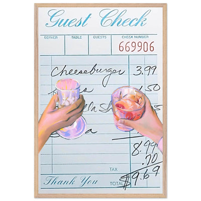Retro Bar Tab Art - Vibrantwalls